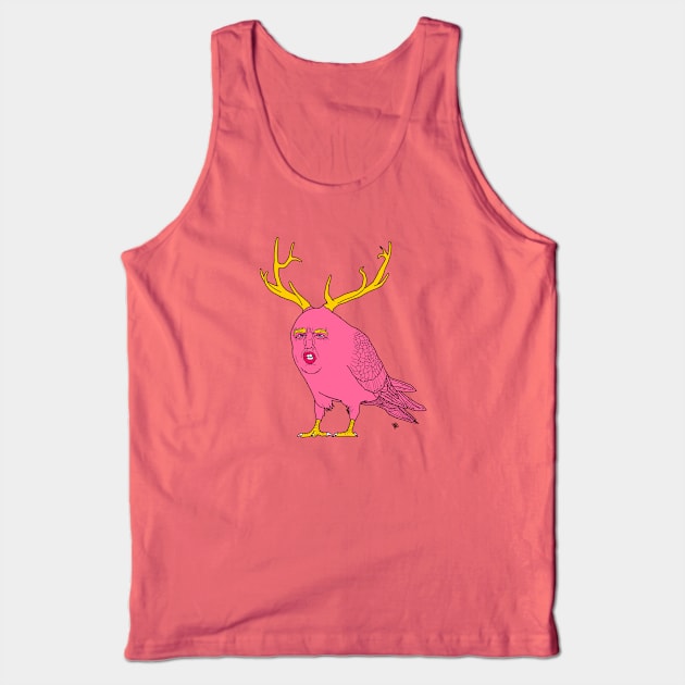 Flying Donald Trump Pigeon Elk Tank Top by Joodls